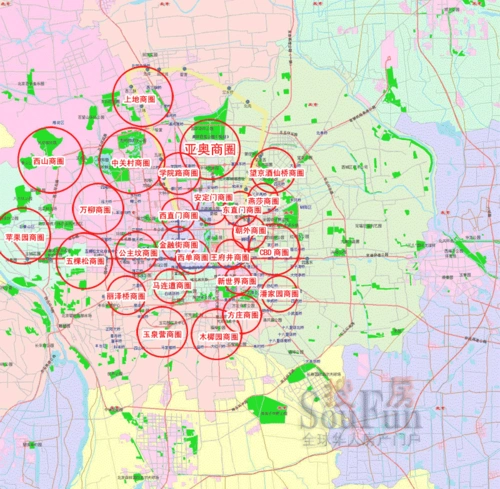 2011北京商圈分布图