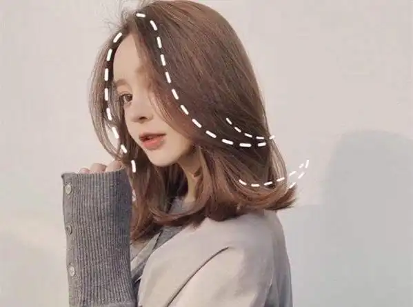 网红同款刘海,八字刘海可以露出饱满的额头并能更好的修饰两边脸颊