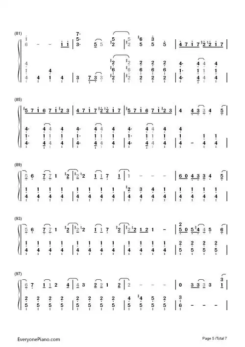 let it go简单版-冰雪奇缘主题曲双手简谱预览5