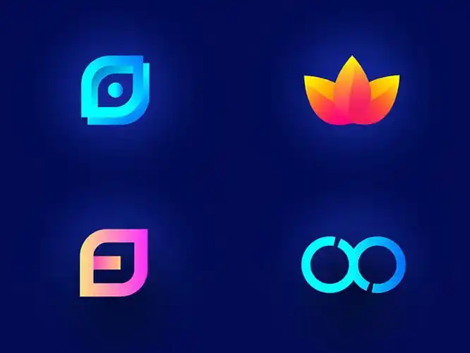 40个极富创意的酷炫3d彩色渐变logo设计