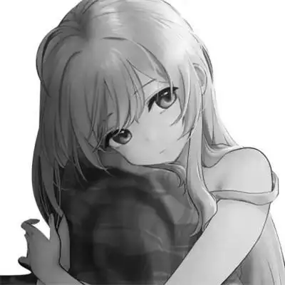 高质量黑白动漫女头图片