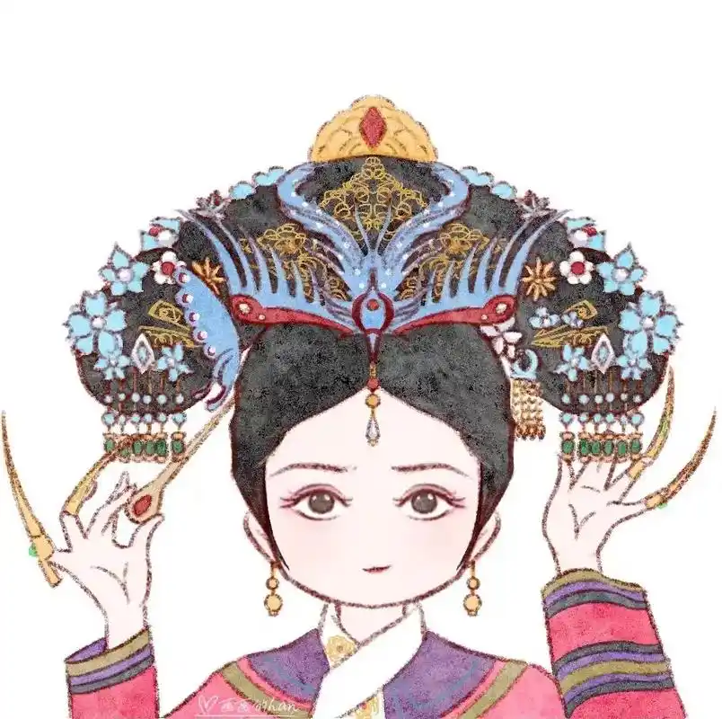 还挺喜欢华妃的小动作的～ #甄嬛传 #手绘头像 #procr - 抖音