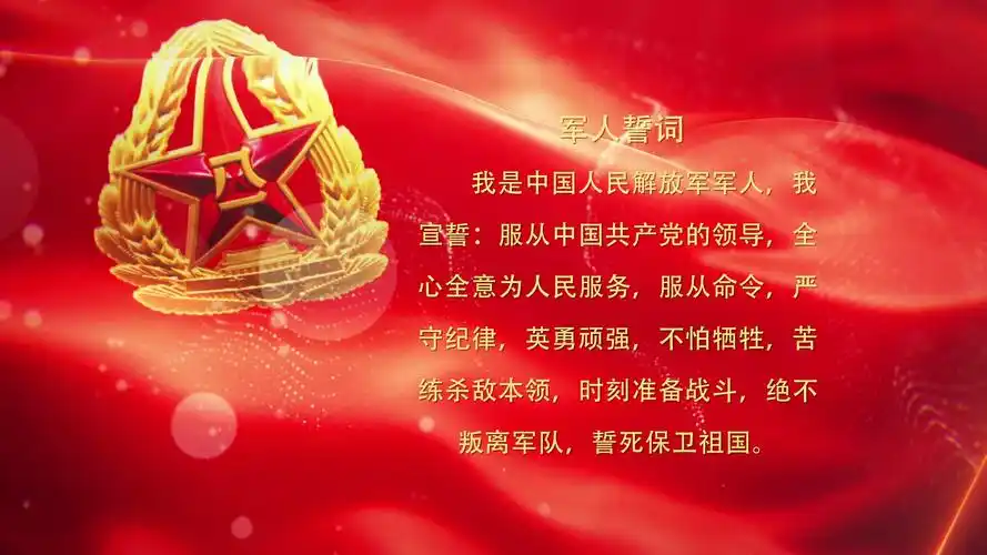 八一建军节军人誓词素材