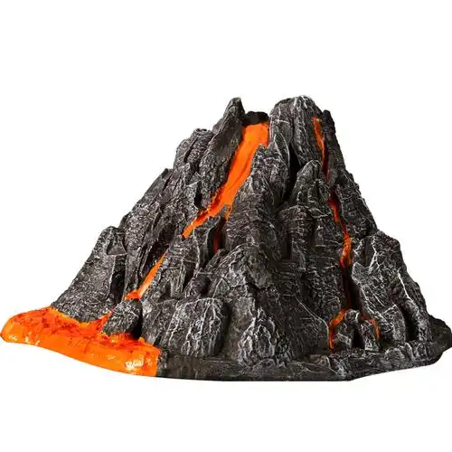 玩模乐火山爆发仿真恐龙玩具模型火山喷发动物场景儿童男孩礼物