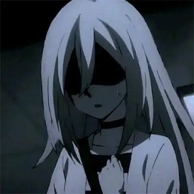 丧气黑白动漫头像女很丧很绝望的动漫女头像