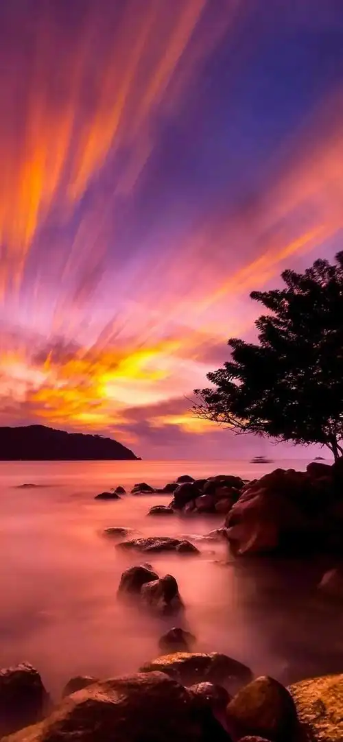 落日余晖图片,落日余晖(壁纸:黄昏夕阳)