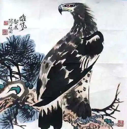 无畏雄鹰志气高,长空万里领风骚——张世简先生画鹰作品