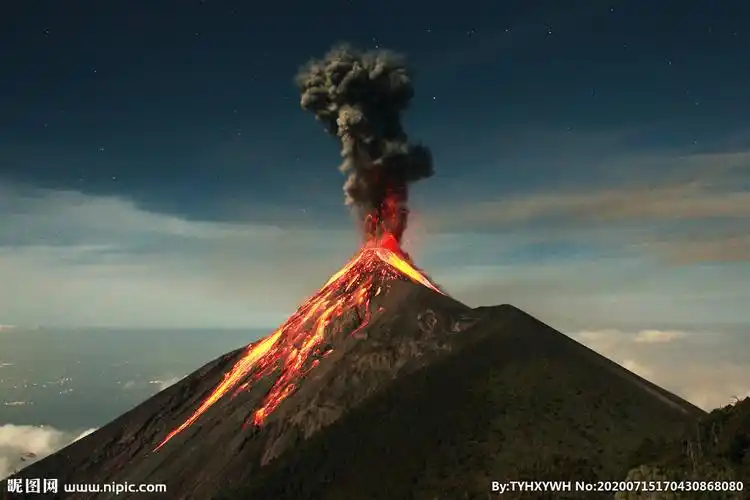 火山喷发景观