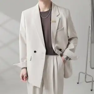 韩国高品质西装套装韩系学院风宽松西服男青年潮流ins帅气两件套