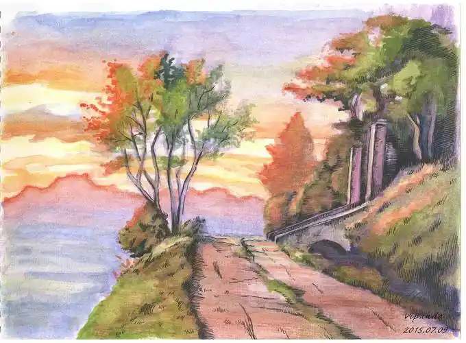 场景水彩画场景水彩画唯美作品