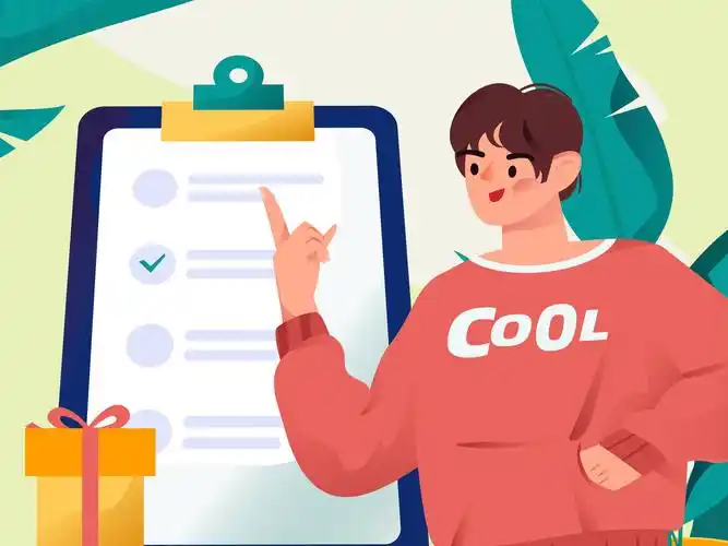 邀请好友进行问卷调查人物互联网背景矢量插画