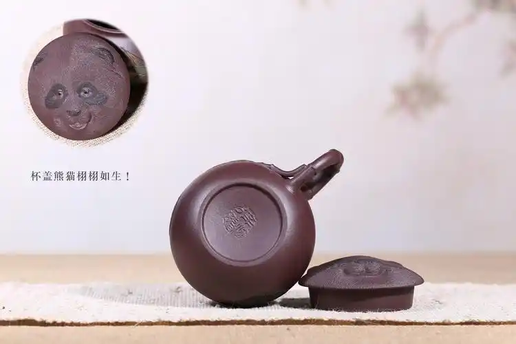 东方雅器合作紫砂艺人紫砂盖杯 熊猫紫砂杯 徐海龙>紫砂壶详情_泥料