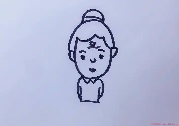 给奶奶洗脚简笔画 洗脚怎么画图片-卡通人物简笔画-欣欣简笔画