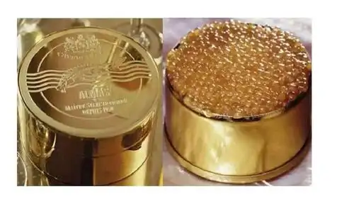 盛almas鱼子酱的外包装都是用金子做的,一般的渠道都买不到,一公斤