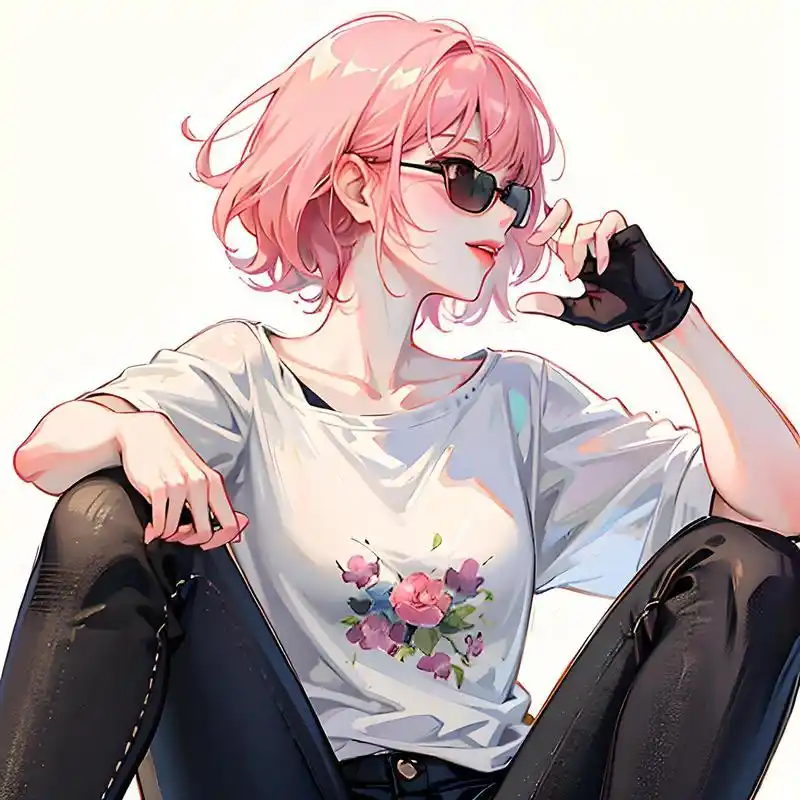 短发酷帅女生头像 ai绘画头像女生头像