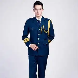新款空高级现货包邮男女结婚舞台表演空军礼服蓝色演出服空士官礼