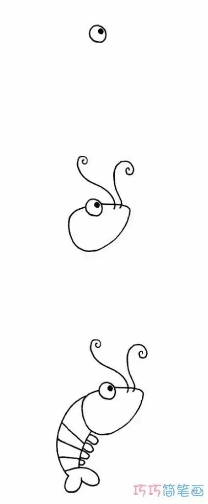 龙虾简笔画虾米简笔画视频教程有没有简笔画虾简笔画虾08简笔画画个简