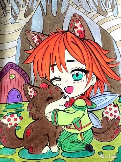 儿童画素材手绘卡通人物适合临摹的素材