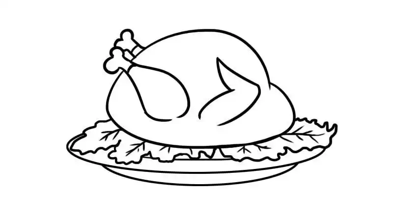 感恩节简笔画火鸡