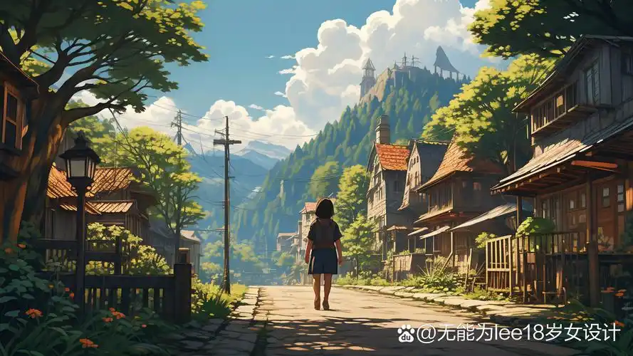 横版唯美壁纸94宫崎骏小镇风情90
