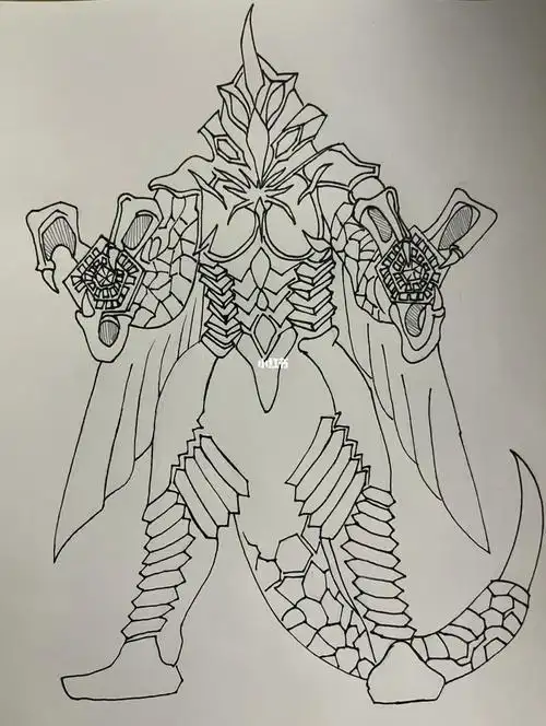 最直接的办法就是:翻脸宇宙大怪兽贝蒙斯坦7015宇宙恐龙杰顿#画画