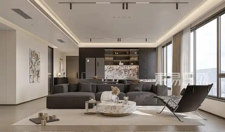 高速紫禁长安-130平米三室两厅装修效果图-意式风格案例