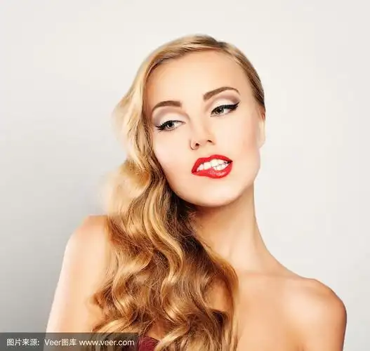 女人,伸舌头,可爱的,肖像,长的