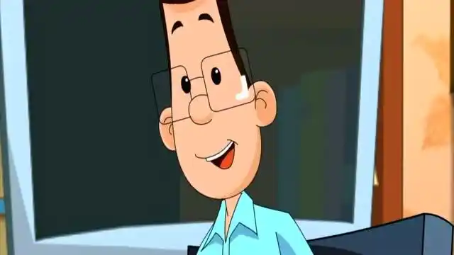 大头很羡慕戴眼镜的爸爸,结果爸爸却给他说了一大堆戴眼镜的坏处