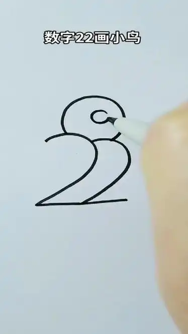 数字22画小鸟简笔画教程简笔画的日常简笔画幼儿园