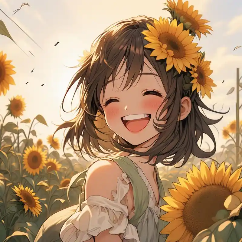 向日葵象征着积极,阳光和希望,太适合作为微信头像啦!