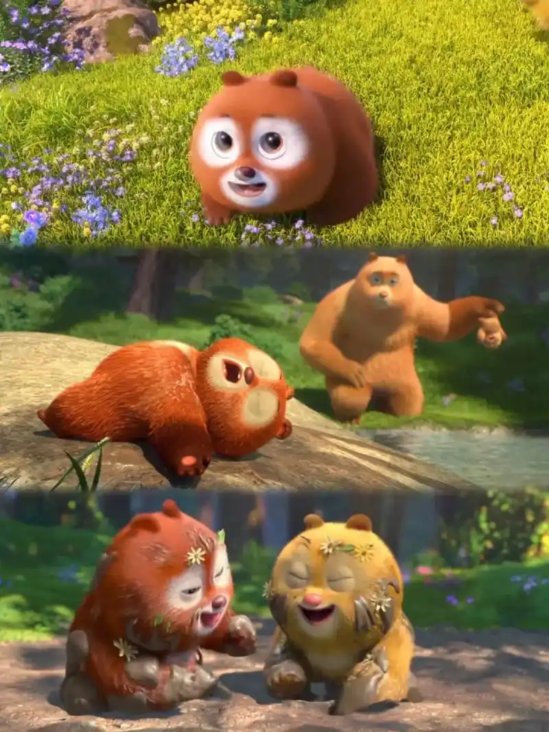 熊大熊二小时候长的可真可爱