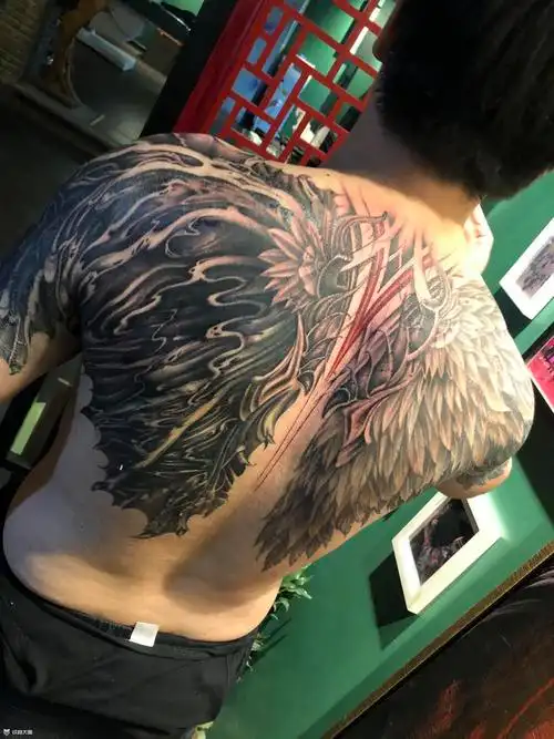 天使与恶魔_纹身图案手稿图片_李仰涛的纹身作品集