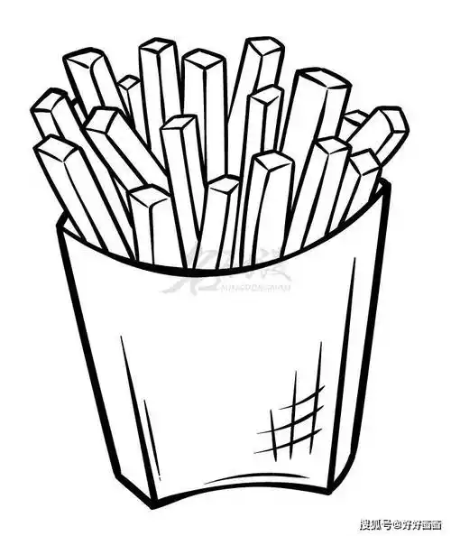 薯条绘画步骤教程