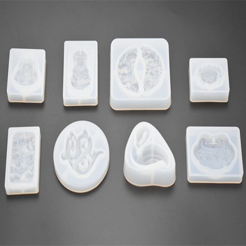 水晶滴胶镜面观音菩萨长命百岁莲花火鸟福鱼龙凤祥龙硅胶模具