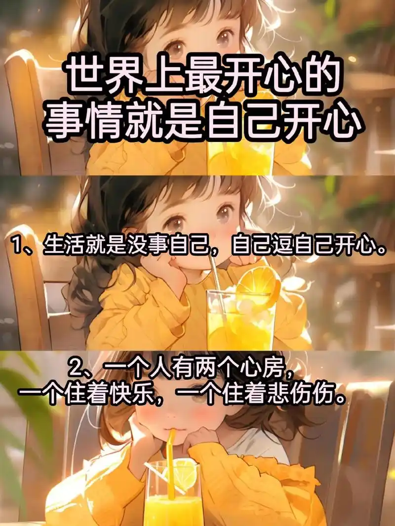 女生必看 #文案 文案|世界上最开心的事情就是自己开心 1 - 兑趑