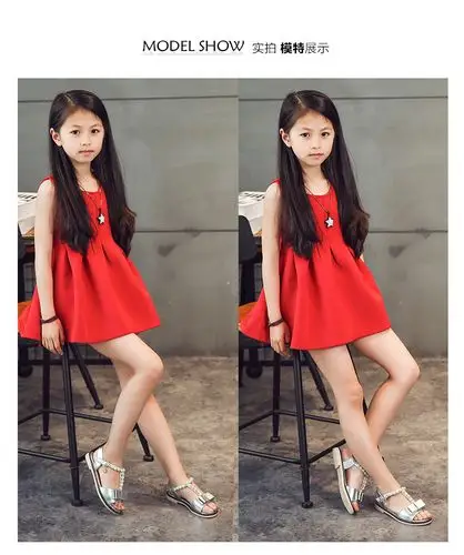 女大童凉鞋2017新款夏韩版女童小学生女孩鞋子6-7-8-9-10-12-15岁