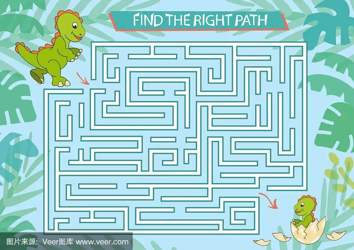 迷宫游戏,儿童,绘画插图,卡通,乐趣