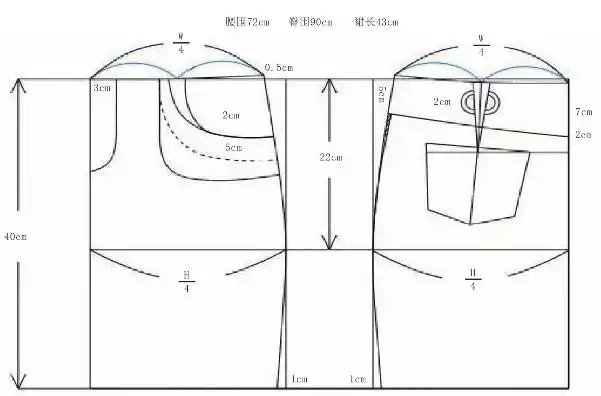 牛仔裙结构制版与制作