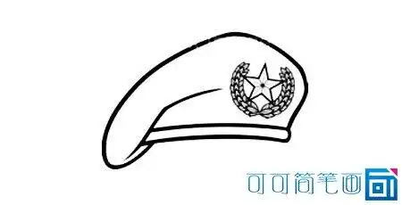 军帽简笔画步骤