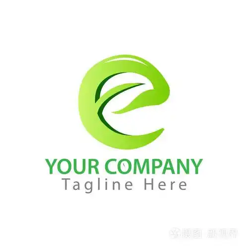 带有叶子的创造性字母e