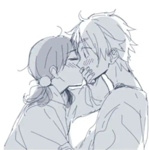 铅笔画手绘情侣接吻简笔画q版情侣亲吻简笔画q版情侣头像简笔超简单