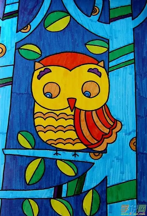 小学生四年级动物画_4年级动物画作品