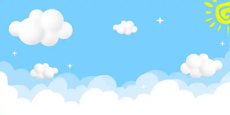 蓝色卡通天空背景图片