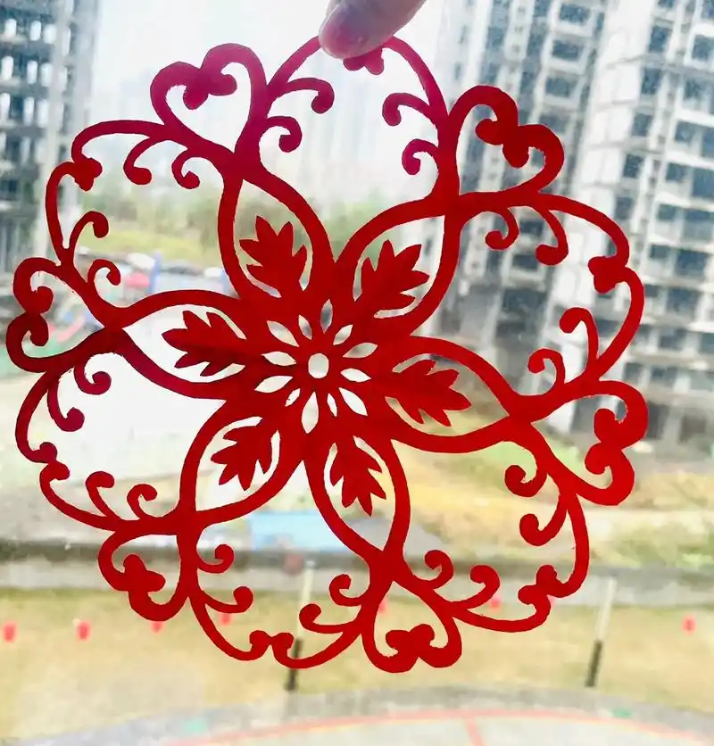 新年窗花剪纸 团花剪纸教程 手工制作#剪纸 #创意手工 #一 - 抖音