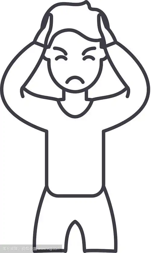 焦虑线图标概念焦虑线