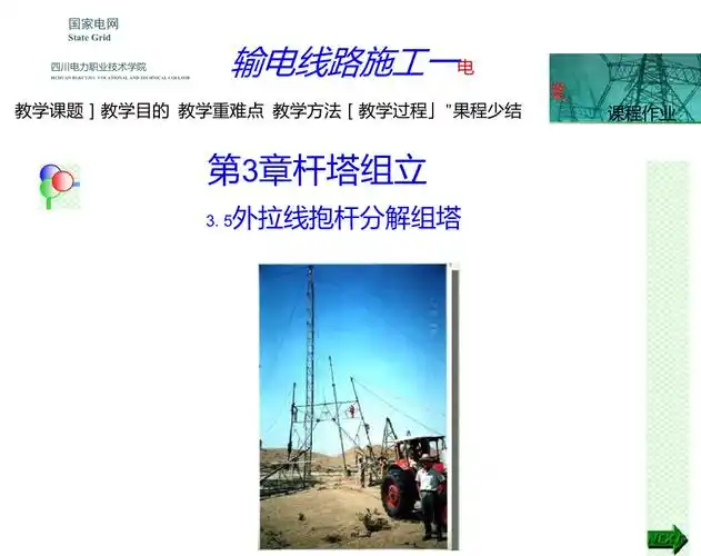 外拉线抱杆分解组塔教程