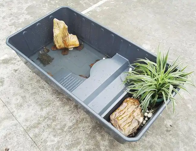 龟箱龟池繁殖池水族箱水龟半水龟缸大号养殖箱塑料箱龟苗保温箱
