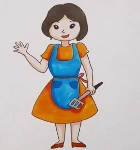 儿童简笔画,卡通人物简笔画,母亲简笔画,简笔画图片