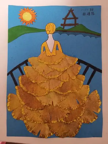 秋天的童话之"小树叶,大世界" ——记心湖小学一(1)班创意树叶画作品