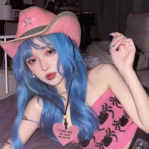 自截蓝色女生头像